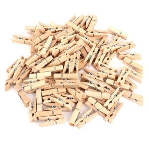 Украшения (Россия) Прищепка-мини для бокала дерево 3,5 см. светлая 100 шт/уп /1/