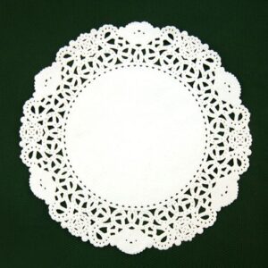 Подкладки (Китай) Подкладка кружевная бум. d=25,4 см. 100 шт/уп белая /1/16/