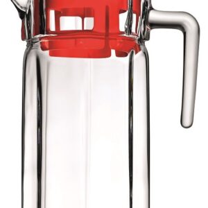 Pasabahce (Россия) Кувшин 1,25 л. d=95 мм. h=225 мм. с красной крышкой Кошем /6/192/