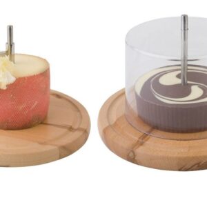 APS (Германия) Нож для твердых сыров и шоколада d=22 см. на дерев. подставке с крышк. APS /1/8/