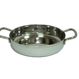 MGsteel Сковорода порц. d=15 см. h=3,5 см. 0,56 л. нерж. глубокая с 2 ручками MGsteel /1/12/