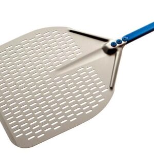 GI.METAL (Италия) Лопата для пиццы прямоуг. перфорир. 33*33 см. l=120 см. алюм. Azzurra Gimetal /1/