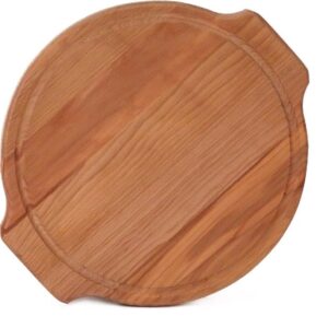 Доски (Россия) Доска для подачи круг. d=340*22 мм. с желобком и ушками, бук /1/