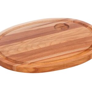 Доски (Россия) Доска для подачи овал. 360*280*20 мм. с желобком, бук /1/