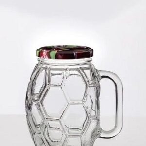 Россия Банка для коктейля 500 мл. d=80 мм. с крышкой и ручкой Футбол /1/