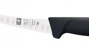 Icel (Португалия) Нож обвалочный 150/290 мм. изогнутый, полугибкое лезвие, с бороздками, черный SAFE Icel /1/6/