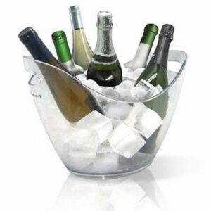 Vin Bouquet (Испания) Ведро для шампанского 7 л. пласт. 355*255/210*160 мм. h=260 мм. с ручками для 6-ти бутылок, прозрачное VB /1/12/