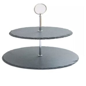 MGprof Этажерка 2-х ярусная d=20/25 см. h=23 см. черная, сланец MGprof /1/12/