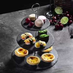 MGprof Этажерка 3-х ярусная d=20/25/30 см. h=44 см. черная, сланец MGprof /1/10/