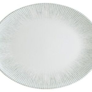 Bonna (Турция) Блюдо овальное 360*280 мм. Ирис Серый, форма Мув Bonna /1/6/348/