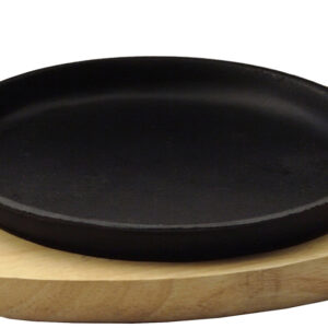 Сковорода круглая на деревянной подставке 220 мм [DSU-S-22u]