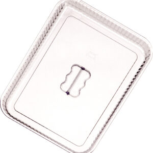 Крышка для салатника «L» с волнистым краем 310х239х35 мм прозрачная [P-043A]