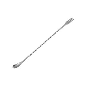 Ложка барная с вилочкой 230 мм нержавеющая сталь «Luxstahl» [BS]