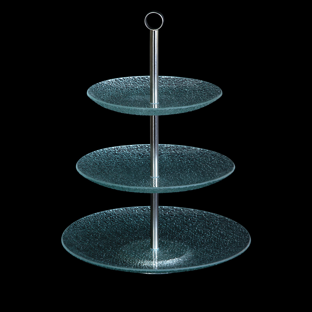 ЭТАЖЕРКА 3-х ярусная круглая 8''/10''/11'' d=21/25/30см Corone Aqua""