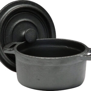 Кастрюля чугунная для запекания 220 мл с крышкой Luxstahl [НЕМ09]