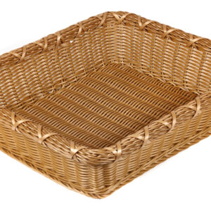 Корзинка пластиковая 450х400х110 мм прямоугольная коричневая [Brown 5501]