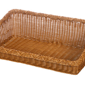 Корзинка пластиковая 600х400х90 мм прямоугольная коричневая [Brown 5533]