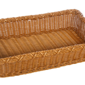 Корзинка пластиковая 600х400х120 мм прямоугольная коричневая [Brown 5534]