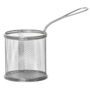 Корзинка для картофеля фри с ручкой 90х90 мм [QL089-03]