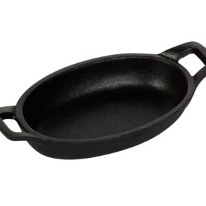 Сковорода 155х95 мм с двумя ручками чугун порционная Luxstahl [НЕ1959]