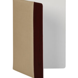 Папка для меню белая с тиснением и красной вставкой [HY011]