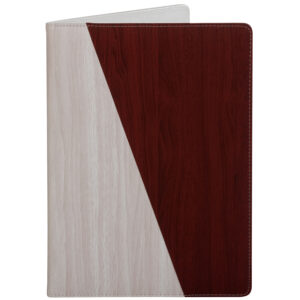 Папка для меню белая с красной вставкой [HY013]