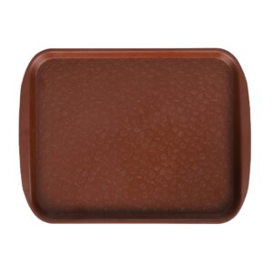 Поднос столовый 415х305 мм с ручками коричневый