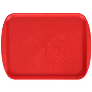 Поднос столовый 415х305 мм с ручками красный