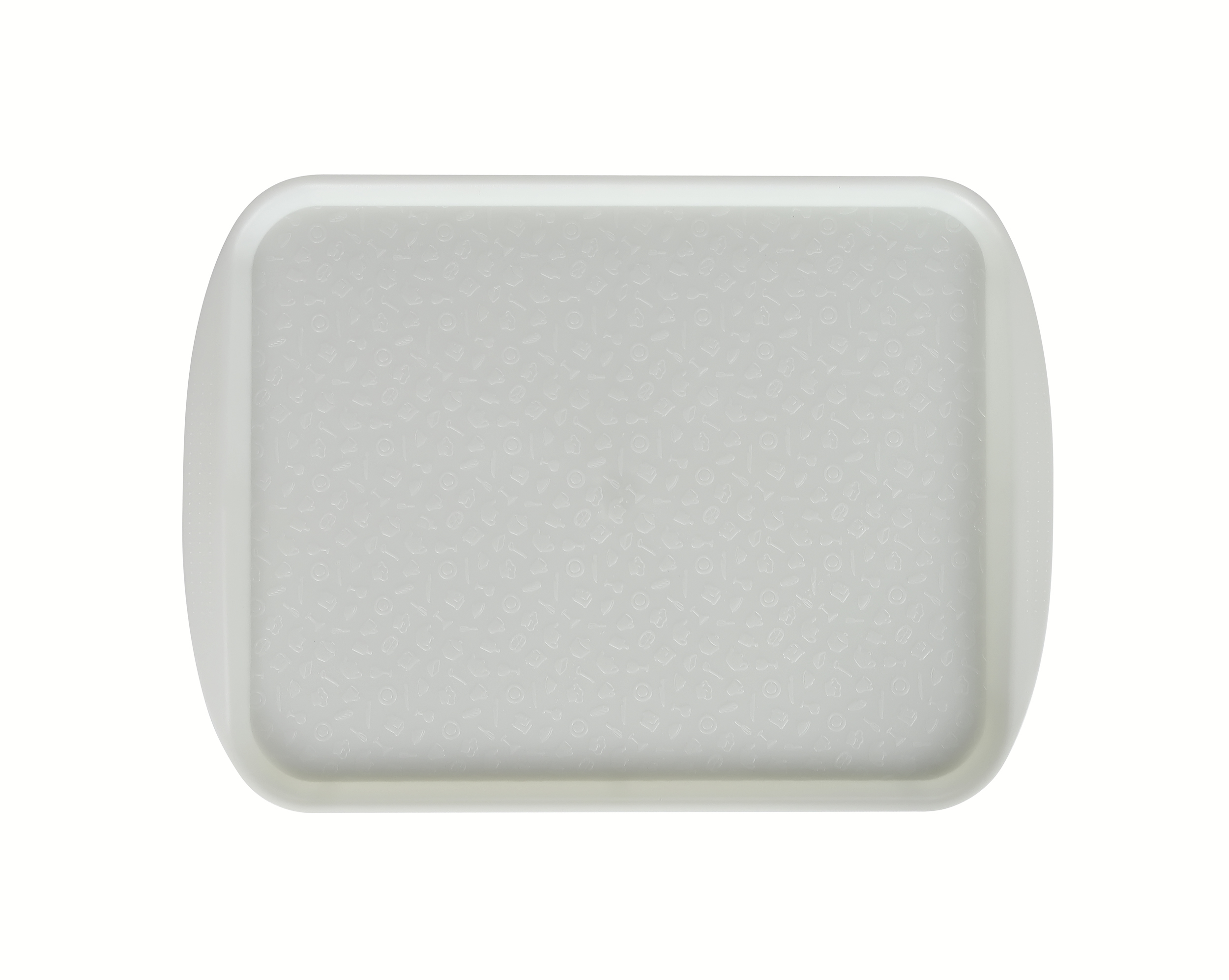 Поднос столовый 415х305 мм с ручками жемчужно-белый