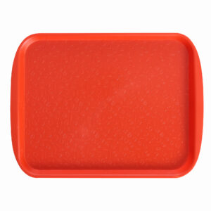 Поднос столовый 415х305 мм с ручками оранжевый
