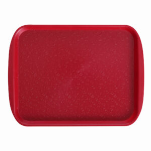 Поднос столовый 415х305 мм с ручками вишневый