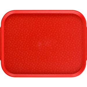 Поднос столовый 450х355 мм с ручками красный